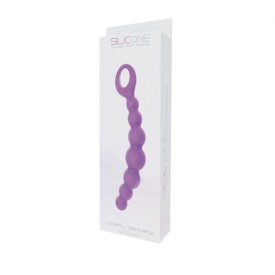 Фиолетовая анальная цепочка CATERPILL-ASS SILICONE PURPLE - 19,5 см.