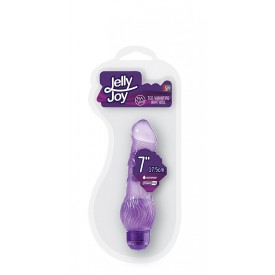 Фиолетовый гелевый вибратор JELLY JOY 7INCH 10 RHYTHMS PURPLE - 17,5 см.